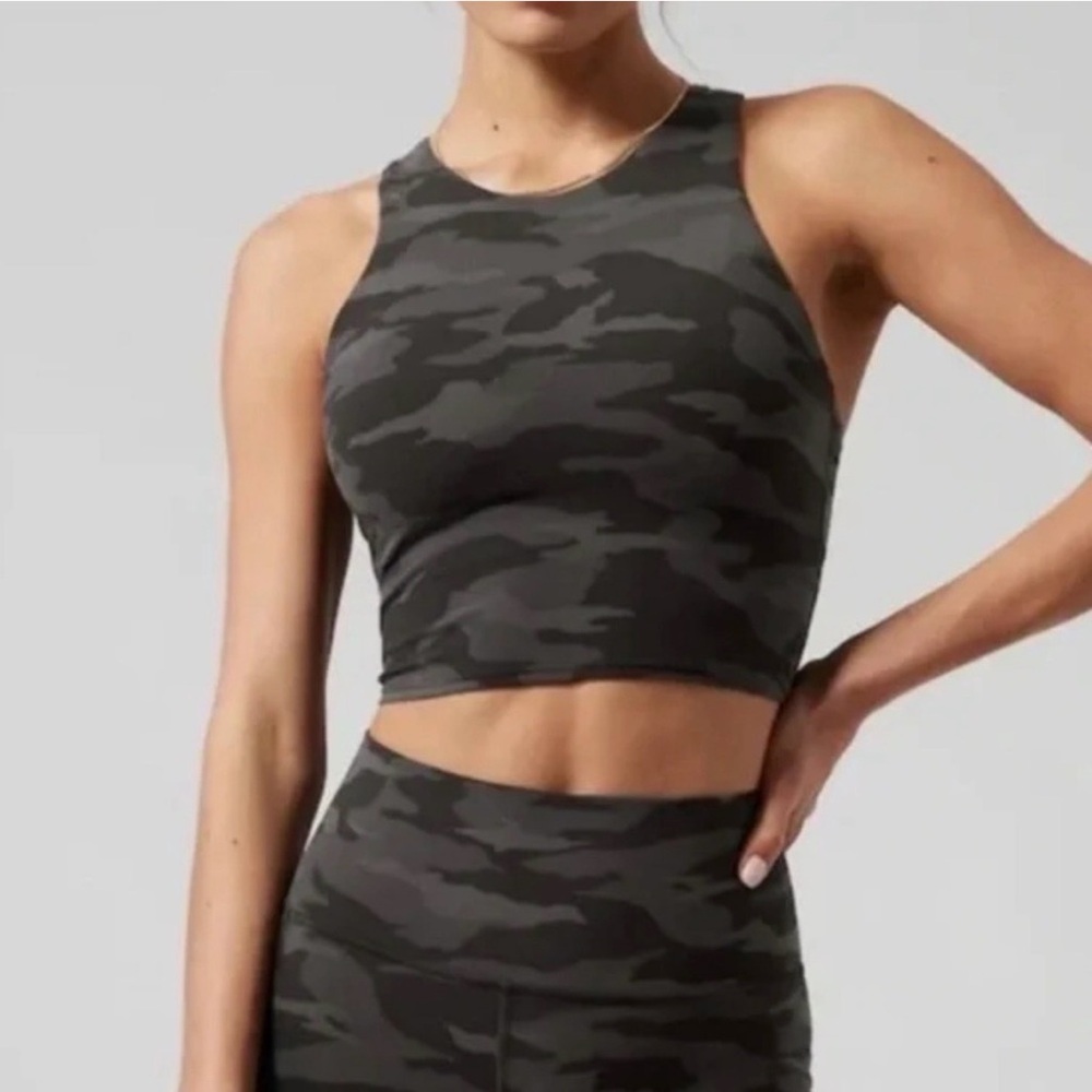 Athleta Conscious Crop Camo Workout Bra Tank for A-C cup